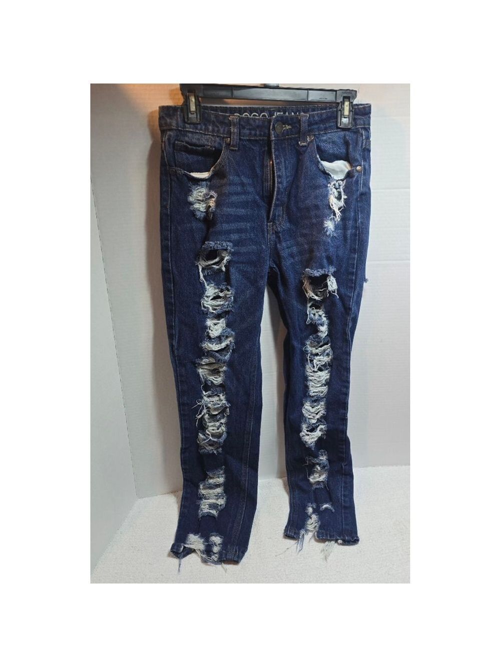 Women's Gogo Jeans Blue Distressed Mom Jeans Size 5